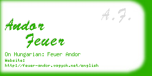 andor feuer business card